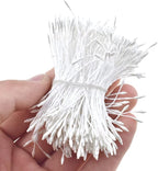 HAHIYO 1000Pcs 1mm White Pearl Double Head Flower Pistil for Flower Making Scrapbook Decoration - Mini Handmade Artificial Pistil Pearlized Floral Stamen Pollen