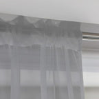 Window Grey Sheer Curtains 48 Inches Width 160 Inches Long 2 Panels Sheer Curtains Clear Curtains Basic Rod Pocket Panel for Home Living Room Bedroom Kids Room Yard Patio Parlor Sliding