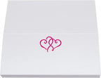 Linked Hearts Place Cards, Fuschia (Choose Color), Set of 150, Pre-cut and Scored - Wedding, Party, Dinner, and Special Events - Made in the USA