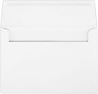 LUXPaper A10 Invitation Envelopes | Peel & Press | 6" x 9 1/2" | Bright White | 24lb. Text | 50 Qty