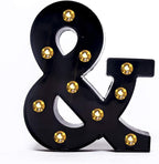 Foaky Black LED Marquee Number Lights Sign Light Up Marquee Number Lights Sign for Night Light Wedding Birthday Party Battery Powered Christmas Lamp Home Bar Decoration