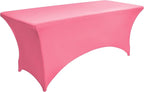 2-Pack 4ft Spandex Table Covers for Rectangular Folding Tables - Wrinkle Resistant Stretch Tight Table Cloths - Ultimate Fitted Table Protector for Parties, Banquet, and Wedding
