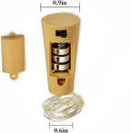 Wine Bottle Lights with Cork, 10 Pack Battery Operated LED Cork Shape Silver Wire Colorful Fairy Mini String Lights for DIY, Party, Decor, Wedding(4 Colors)