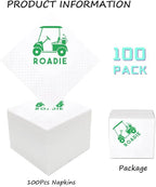 Golf Cocktail Napkins, 100 Pack Par-Fect Together Golf Themed Paper Cocktail Beverage Napkins for Wedding Rehearsal Dinner Bridal Shower Engagement 2-Ply, 5x5 Inches (Golf Cart Roadie Napkins)