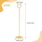 Urban Deco 36PK Table Number Holders Place Card Holders 12 Inch Table Card Holders Steel Card Holders for Photos, Food Signs, Memo Notes, Weddings, Restaurants, Birthdays (Gold 36PK)