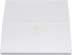 Linked Hearts Place Cards, Ivory (Choose Color), Set of 150, Pre-cut and Scored - Wedding, Party, Dinner, and Special Events - Made in the USA