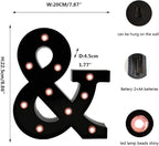 Light Up Black Alphabet Marquee Letters Sign LED Marquee Number Lights Sign for Night Light Home Bar Christmas Lamp Birthday Party Wedding Decoration &