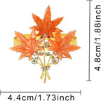 Maple Leaves Napkin Rings Set of 6, Fall Party Napkin Holder Buckles, Thanksgiving Christmas Napkin Rings (Orange, One Size)