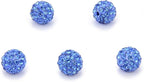 50pcs Adabele Grade A Suncatcher Crystal Rhinestone Pave Loose Beads 12mm Light Sapphire Blue Polymer Clay Disco Ball Spacers Compatible with Shamballa All Craft Jewelry Making DB12-14