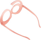 60th Birthday Glasses - 6 Pairs Rose Gold 60 Years Old Glasses with Rhinestones Frame, Funny Plastic Costume Photo Booth Props for 60th Anniversary Party Decorations