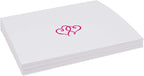 Linked Hearts Place Cards, Fuschia (Choose Color), Set of 25, Pre-cut and Scored - Wedding, Party, Dinner, and Special Events - Made in the USA