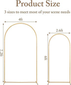 Metal Arch Backdrop Stand and Cover Set, 7.2FT, 6FT Party Backdrop, Easy to Assemble, Backdrop Stand for Parties, Birthday, Baby Shower