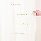 Wedding Arch Draping Fabric 4 Panels 20Ft length x 28" width Ivory Arch Drapes Chiffon Fabric Sheer Curtains Backdrop for Party Bridal Ceremony Ceiling Decor Wedding Stage Reception Decorations