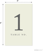 Andaz Press Table Numbers 1-20 on Perforated Paper, Ivory, 4x6-inch Single Sided Sign, 1-Set, For Weddings, Bridal Shower