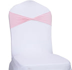 MDS Pack of 250 Spandex Chair Sashes Bows Elastic Stretch Dining Chair Bands Ties Without Slider Buckle Universal fits for Wedding Baby Shower Birthday Party Banquet Event Decoration - Blush Pink