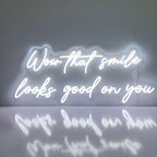 Wow That Smile Looks Good On You Neon Sign, Dental Office Wall Neon Light Decoration Idea, Dental Reception Neon Light Decoration Size:28inches