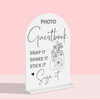 Guest Book Wedding Reception, Wedding Signs White Acrylic Table Sign for Marriage Parties Anniversaries Reception Cafe Hotel Party Bar Business Event