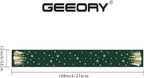 GEEORY Christmas Table Runner 13x108 Inch, Xmas Trees Snowflakes Holiday Decorative Farmhouse Table Decoration for Kitchen Dinning, Indoor Outdoor Dinner Party Decor (Green) GT152-108