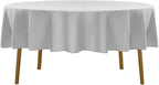 70 inch Round Tablecloth Washable Polyester Table Cloth Decorative Table Cover for Wedding Party Dining Banquet（70 inch,Silver）