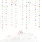 Pastel Rainbow Birthday Party-Decorations Streamers - 52FT Yellow Blue Mint Pink Purple Hanging Paper Garland Banner,Birthday Baby Bridal Shower Bachelorette Engagement Supplies Backdrop Decor Hugtmr