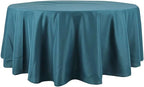 Efavormart Round Tablecloth, 108 Inch Stain & Wrinkle Resistant Washable Table Cloth, Decorative Polyester Fabric Table Cover for Banquet, Wedding, Dining- Peacock Teal Green