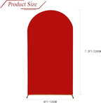 bricia Wedding Arch Backdrop Stand Cover, 7.2FT Double Sided Stretchy Arch Cover Fitted Wedding Birthday Party Banquet Decoration (Red 86.4''Lx48''W)