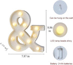MUMUXI Marquee Light Up Letters Sign Battery Powered LED Alphabet Lights for Party Wedding Birthday Christmas Home Bar Decoration Lighted Symbols