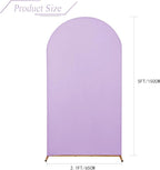 bricia Wedding Arch Backdrop Stand Cover, 5FT Double Sided Stretchy Arch Cover Fitted Wedding Birthday Party Banquet Decoration (Lavender 60''Lx25.2''W)