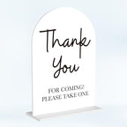Please Take One Sign for Wedding Acrylic Arch Wedding Bridal Shower Baby Shower Welcome Table Signs for Ceremony and Reception Decor 7 x 5 Inches