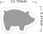 50 Wedding Meal Stickers - Food Identifier & Menu Choice Place Cards for Party Seating - Meal Option Indicator (Silver, Pork)