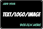 Custom Signs Outdoor Metal Sign - 12 x 8 Customized Personalized Aluminum for Office, Home, Business, Decor, Road Signs, Rust-Proof (No Text Box)