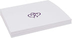 Linked Hearts Place Cards, Eggplant (Choose Color), Set of 25, Pre-cut and Scored - Wedding, Party, Dinner, and Special Events - Made in the USA