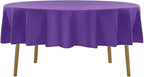 60 inch Round Tablecloth Washable Polyester Table Cloth Decorative Table Cover for Wedding Party Dining Banquet（60 inch,Purple）