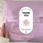 500 Pieces Sealing Large Thank You Stickers, Large Gift Flower Decorative Wrapping Stickers, Suitable for Boxes and Bags Outer Labels Seal Decals Gift Boxes Decoration. (Grateful Petals)