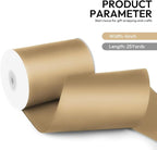 4 Inch 25 Yard Wide Satin Ribbon Champagne Gold, Solid Fabric Large Ribbon Roll for Cutting Ceremony Wedding Opening Party Decoration, Chairs, Sewing, Festival Pageant Sashes