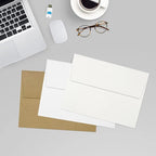 LUXPaper A7 Invitation Envelopes | Peel & Press | 5 1/4" x 7 1/4" | Natural White | 80lb. Text | 100% Cotton | 500 Qty
