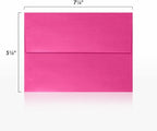 LUXPaper A7 Invitation Envelopes | Peel & Press | 5 1/4" x 7 1/4" | Azalea Metallic | 80lb. Text | 500 Qty