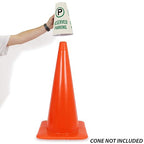 SmartSign “Reserved Parking” Bright Reflective Cone Message Sleeve, [Cone Not Included]