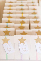 MOWO Glitter Five Stars Confetti Wedding Party Decor and Table Decor, 1.2’’ in Diameter (Glitter Gold,200pc)