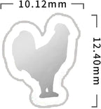 Silver Chicken Meal Stickers (50) - Waterproof Wedding Place Card Indicators