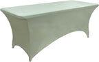 118 2-Pack 4ft Spandex Table Covers for Rectangular Folding Tables - Wrinkle Resistant Stretch Tight Table Cloths - Ultimate Fitted Table Protector for Parties, Banquet, and Wedding