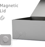 LIFELUM Large Gift Box,13.85 x 8.35 x 4.45 inch Grey Gift Box Set of 5 with Magnetic Lid for Presents with Ribbon,Card,Shredded Paper Filler Gift for Mom Valentine's Day,Christmas Presents