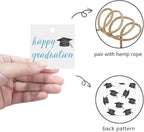 50 Pcs Graduation Gift Tags, Congrats Grad Party Favors Gift Tags for High School or Happy College Graduation Party Decoration Supplies (Blue, 2.2 * 2.2)