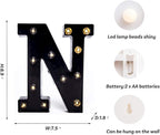 Foaky Black LED Marquee Number Lights Sign Light Up Marquee Number Lights Sign for Night Light Wedding Birthday Party Battery Powered Christmas Lamp Home Bar Decoration
