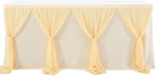 6ft Champagne Table Skirt for Rectangle Tables or Round Tables Champagne Tutu Tulle Table Skirt Cloth for Wedding Baby Shower Birthday Party Dessert Buffet Banquet Decorations