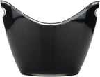 True Modern Wine & Champagne Bucket | Black Ice Beverage Tub - Indoor & Outdoor Great for Parties - 2 Bottles Capacity Champagne & Wine Chiller - 10.5" x 8.25" x 7.75"