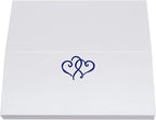 Linked Hearts Place Cards, Navy (Choose Color), Set of 60, Pre-cut and Scored - Wedding, Party, Dinner, and Special Events - Made in the USA