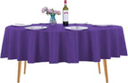 Ascoza 2pack 90 Inch Purple Round Tablecloth in Washable Polyester Fabric for Wedding/Banquet/Restaurant/Parties
