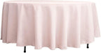 Efavormart Round Tablecloth, 108 Inch Stain & Wrinkle Resistant Washable Table Cloth, Decorative Polyester Fabric Table Cover for Banquet, Wedding, Dining- Blush