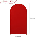 bricia Wedding Arch Backdrop Stand Cover, 6FT Double Sided Stretchy Arch Cover Fitted Wedding Birthday Party Banquet Decoration (Red 72''Lx31.2''W)